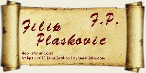 Filip Plasković vizit kartica